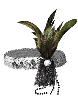 Hõbelitter peaehe sulgede...