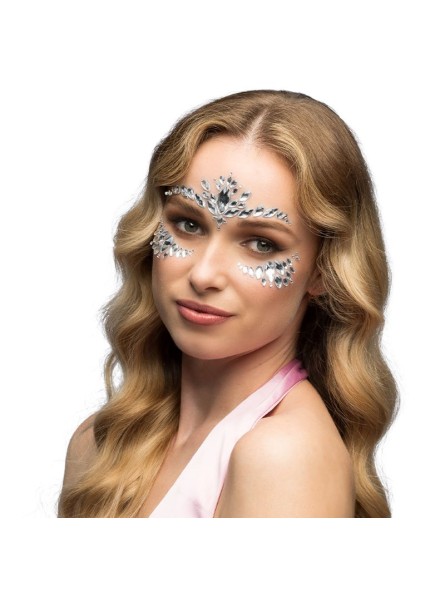 Näo kleebitavad kristallid 3 värvi