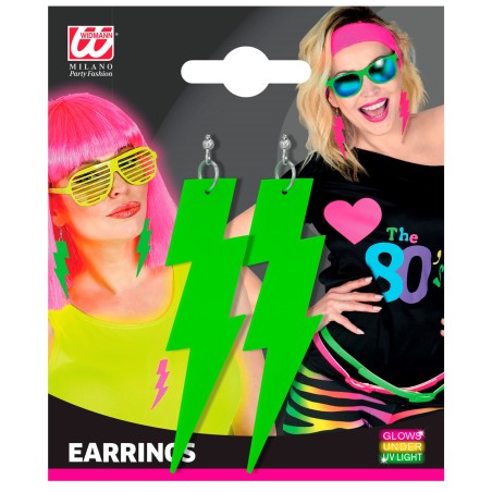 Neoonrohelised kõrvarõngad välgu nooled | Maskeraad