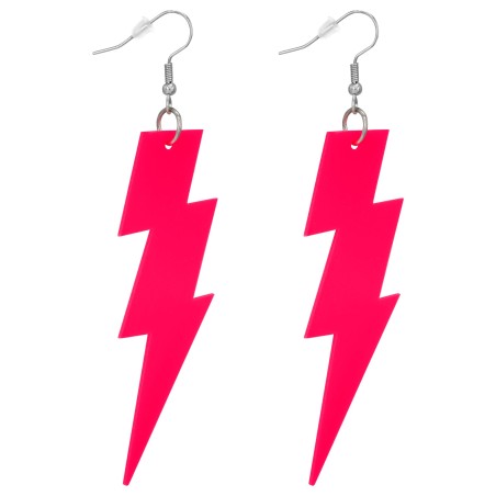 Neoonroosad kõrvarõngad välgu nooled | Maskeraad