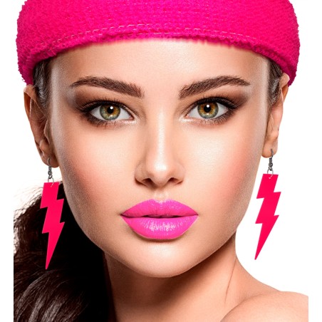 Neoonroosad kõrvarõngad välgu nooled | Maskeraad