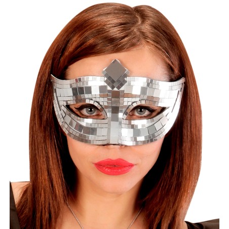 Klaaslitritega hõbedane mask