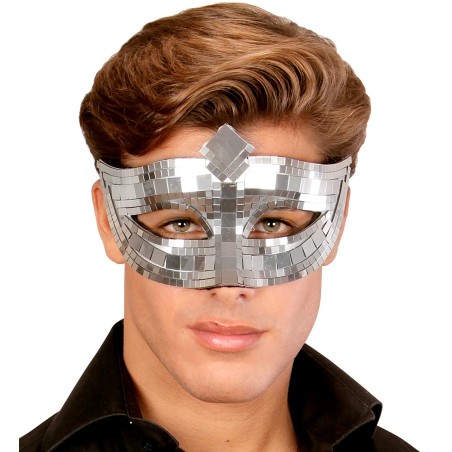 Klaaslitritega hõbedane mask