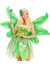 Maxi rohelise glitter tiivad kalliskividega 125x72 cm