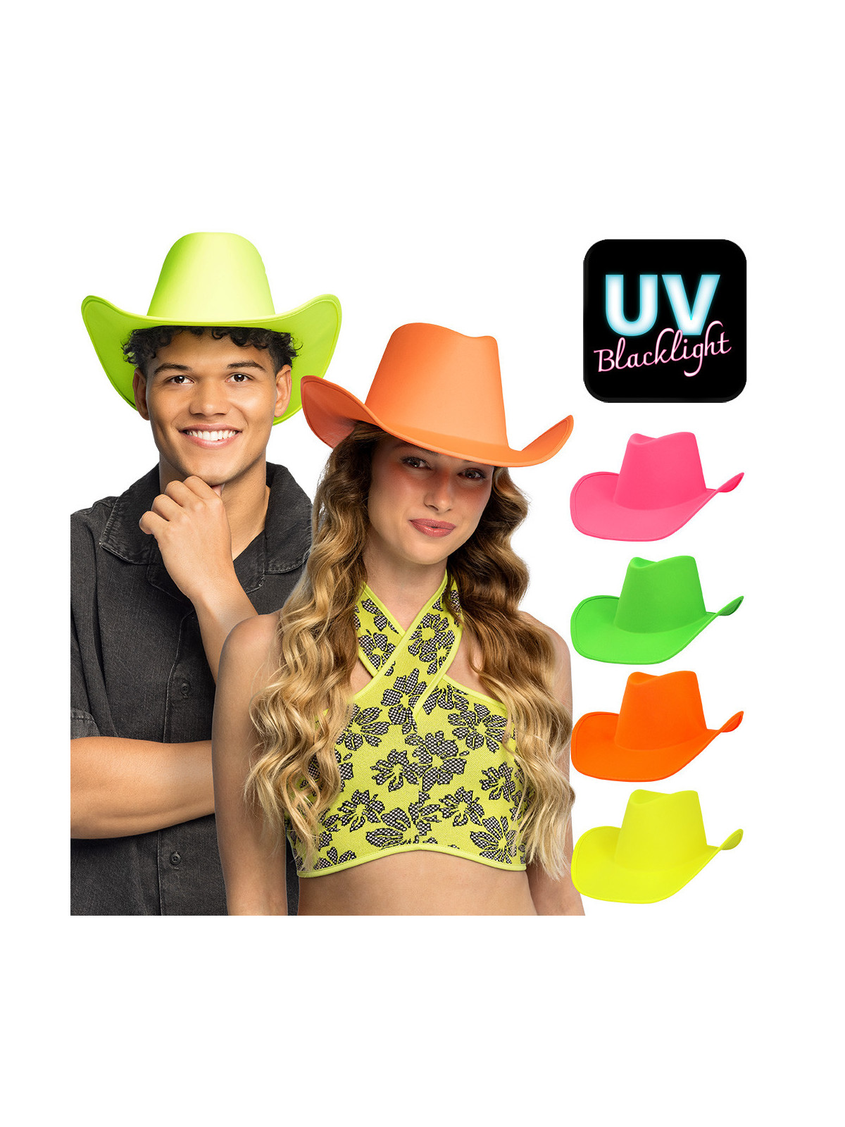 Neoon värvides kauboi kaabu UV | Maskeraad