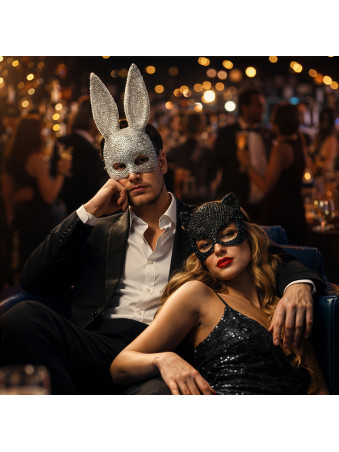 Kassi mask miraaž mustade kristallidega