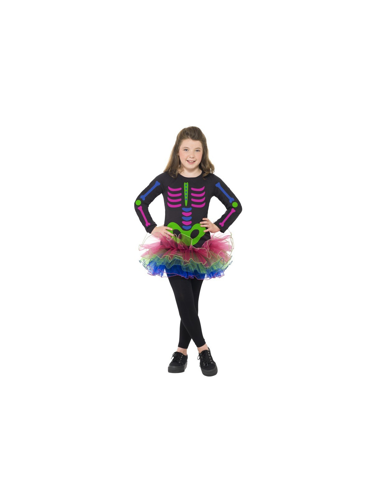 Neon Skeleton Girl Costume