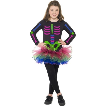 Neon Skeleton Girl Costume