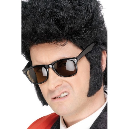 Teddy Boy Sideburns Black Self Adhesive