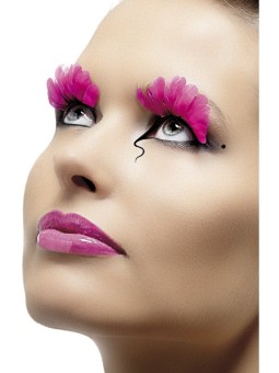 Eyelashes Neon Pink Feather...