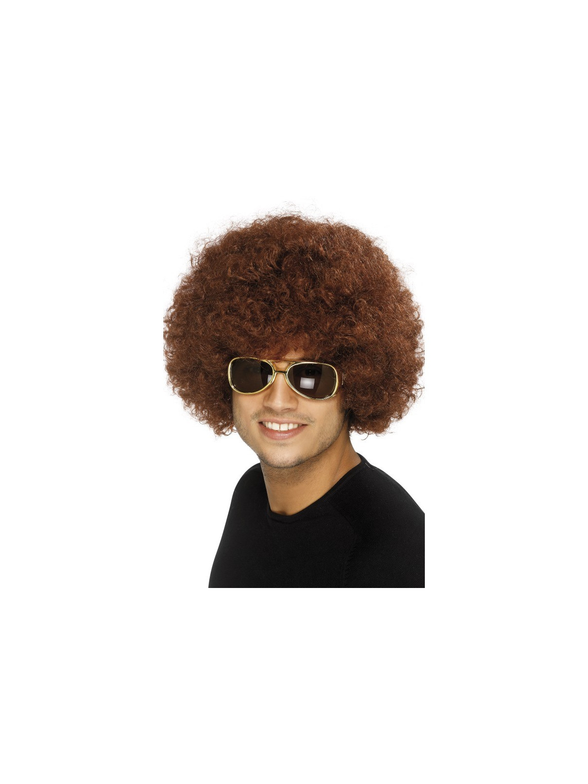 70's Funky Afro Wig Brown
