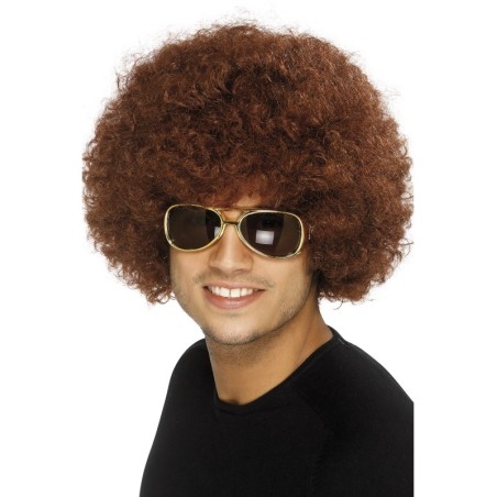 70's Funky Afro Wig Brown