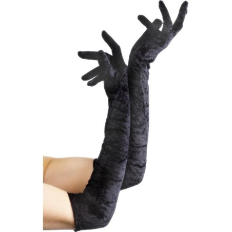 Velveteen Gloves Black