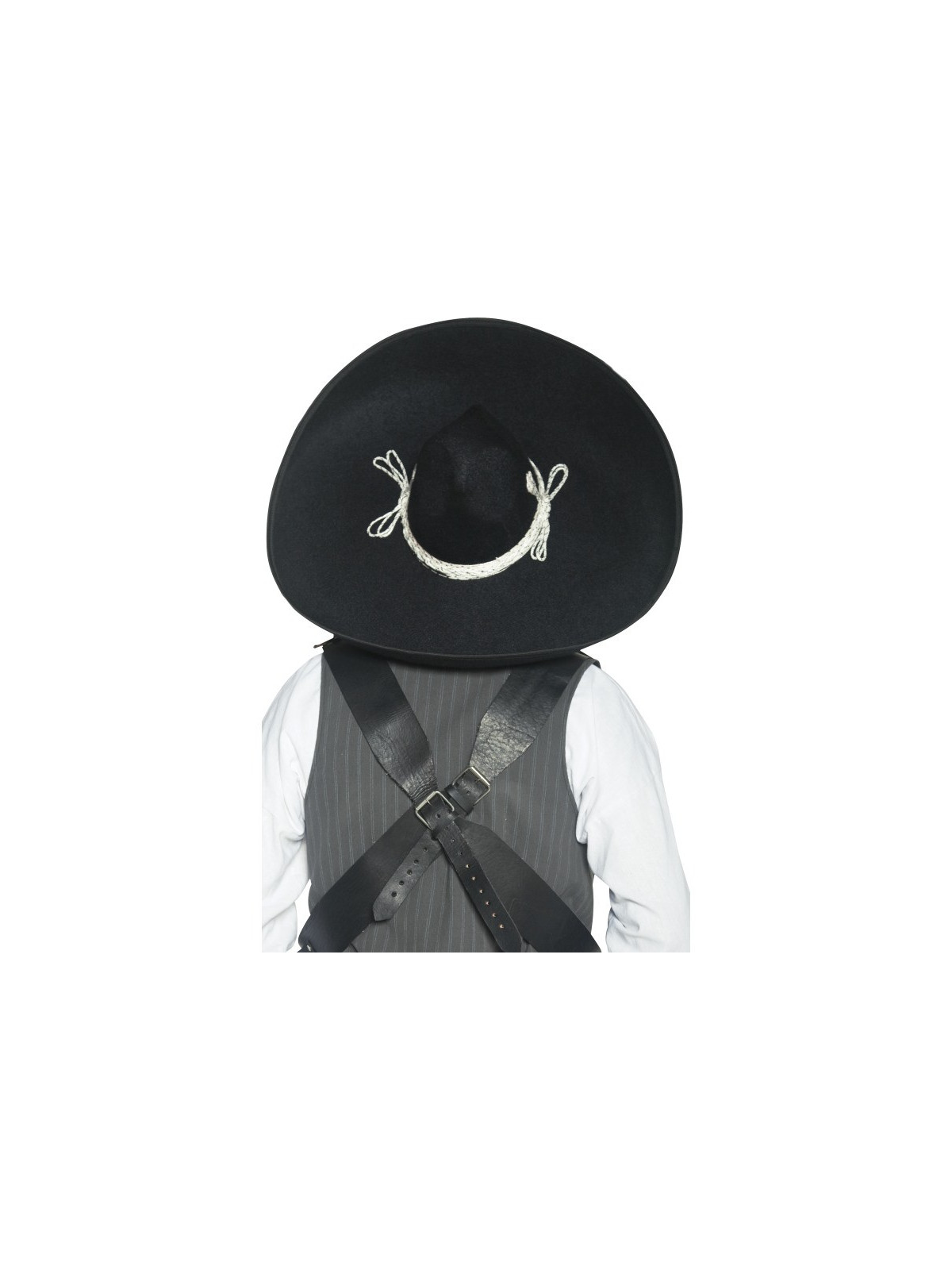 Authentic Mexican Bandit Sombrero, Black