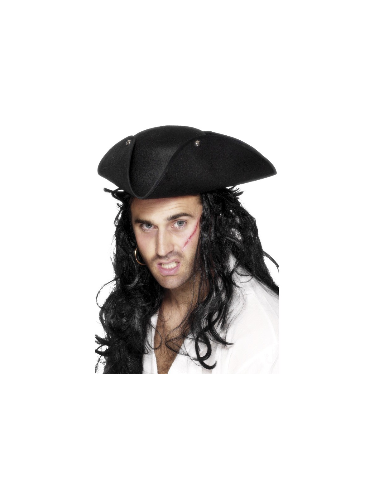Pirate Tricorn Hat, Black