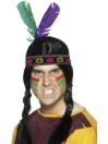 Native American Inspired Feathered Headband, Multi-Coloured