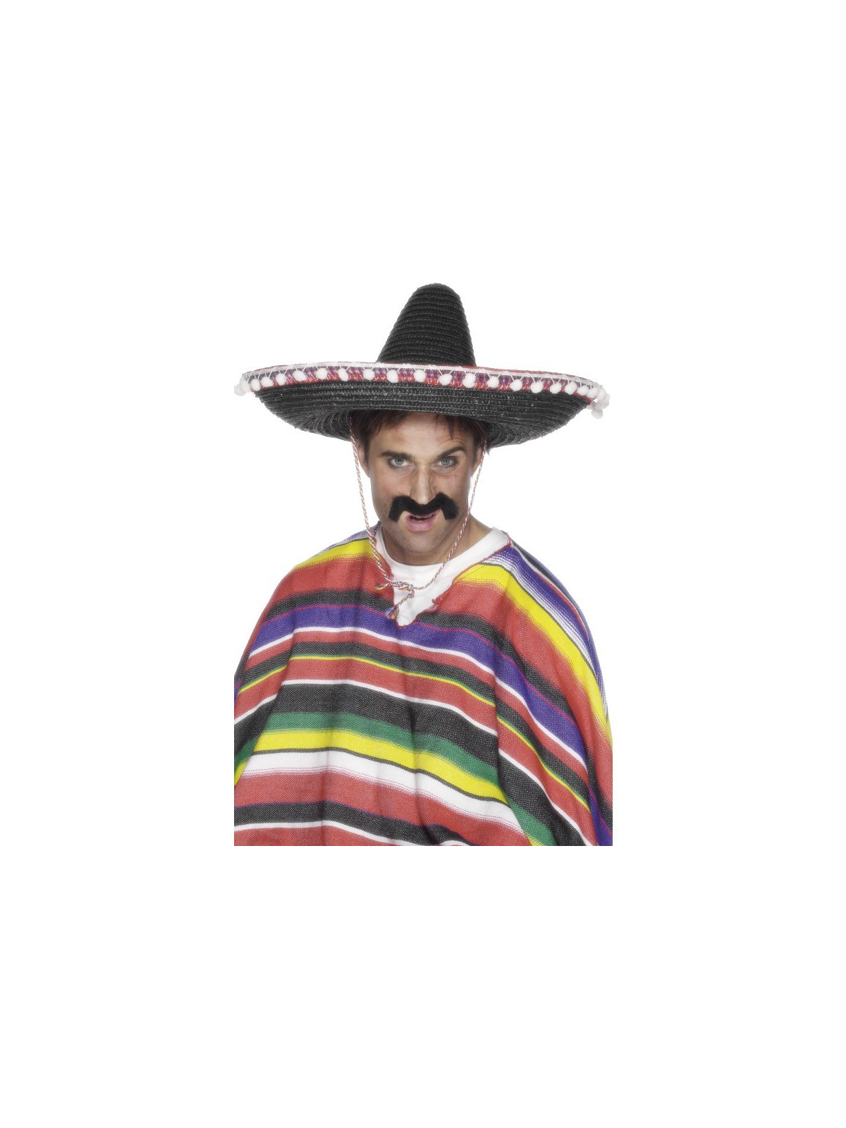 Sombrero Straw Hat, Black