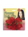 Hawaiian Flower Hair Clip, Red
