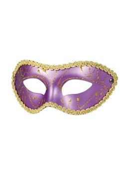 Pidulik lilla mask kuldse kirja ja nöörkaunistusega