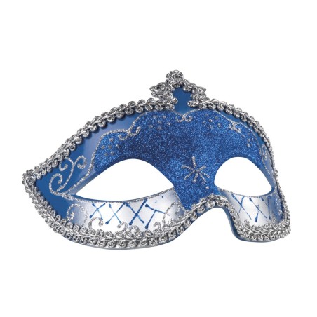 Sinine Mask hõbedase kirjaga ja nöörkaunistusega