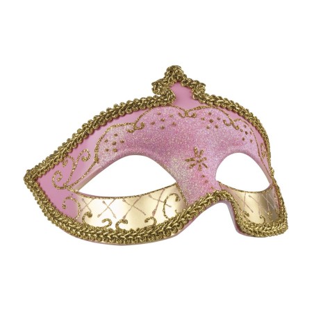 Roosa Mask kuldse kirjaga ja nöörkaunistusega