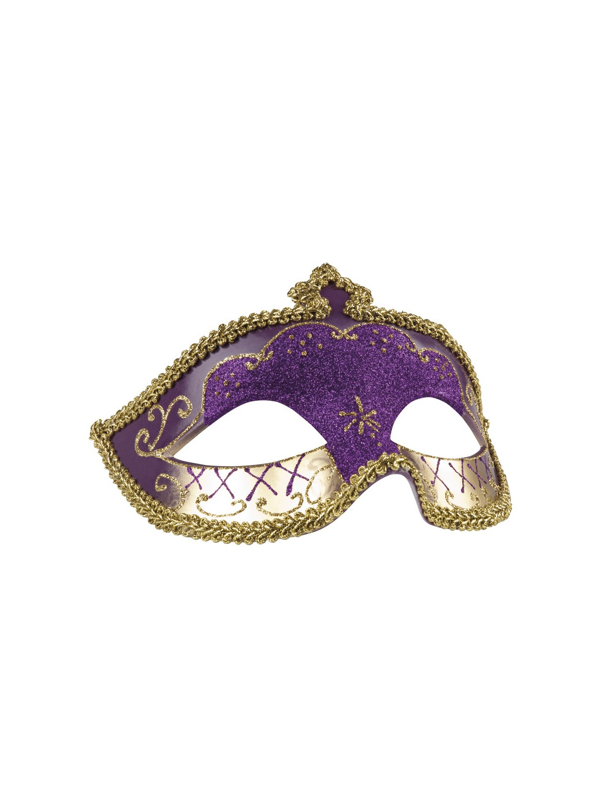 Lilla Mask kuldse kirjaga ja nöörkaunistusega