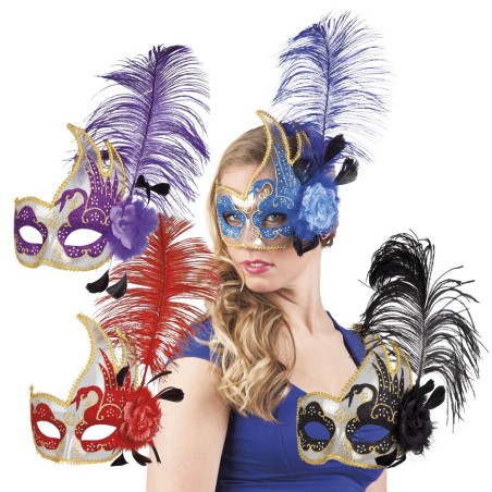 Suursugune mask sule ja kuldse kaunistusesga  Venice cigno