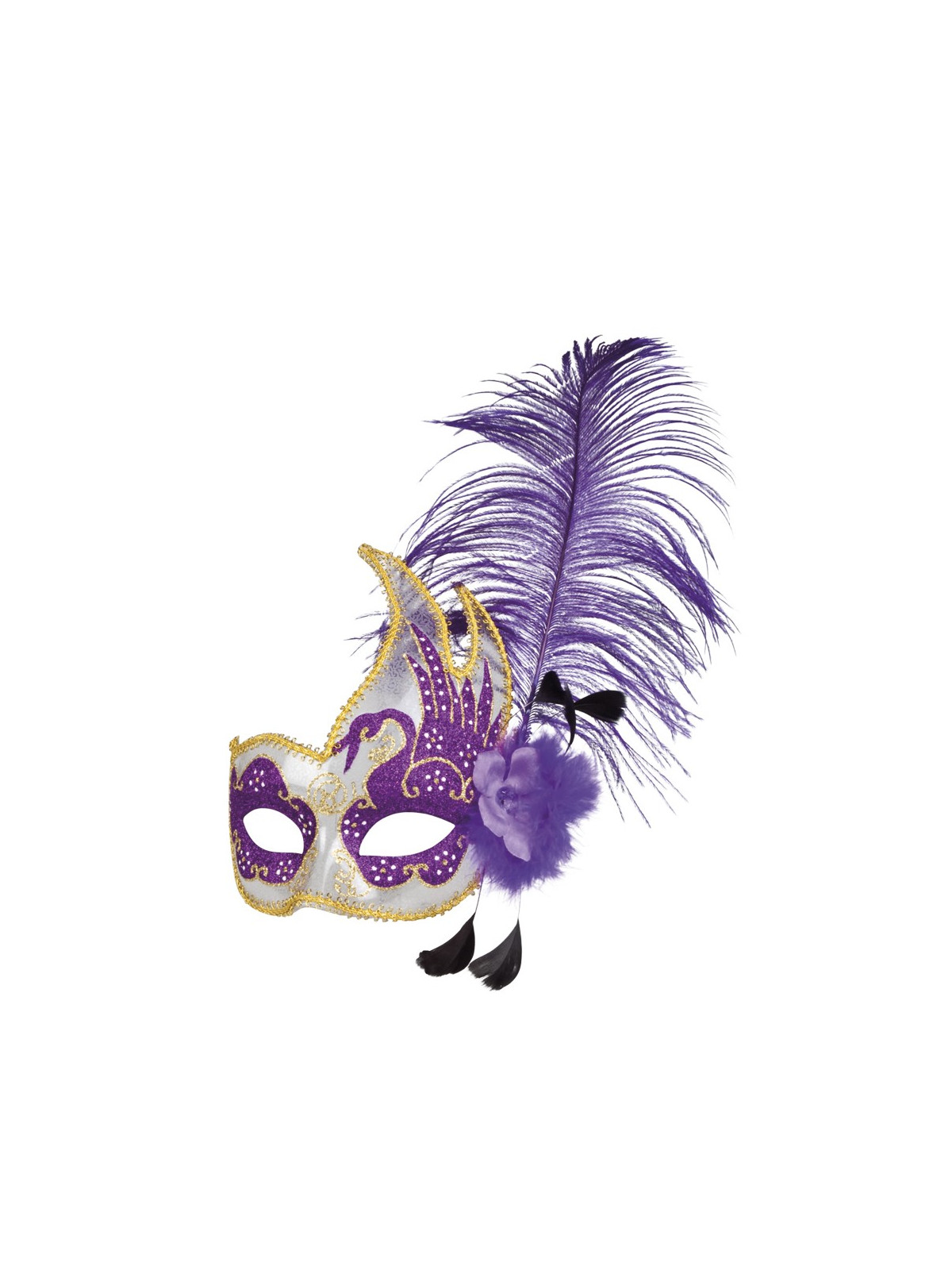 Suursugune mask sule ja kuldse kaunistusesga  Venice cigno