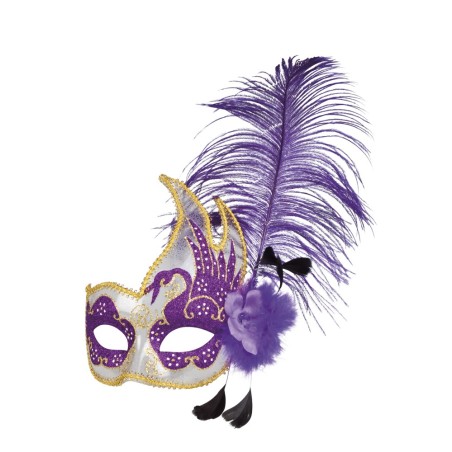 Suursugune mask sule ja kuldse kaunistusesga  Venice cigno