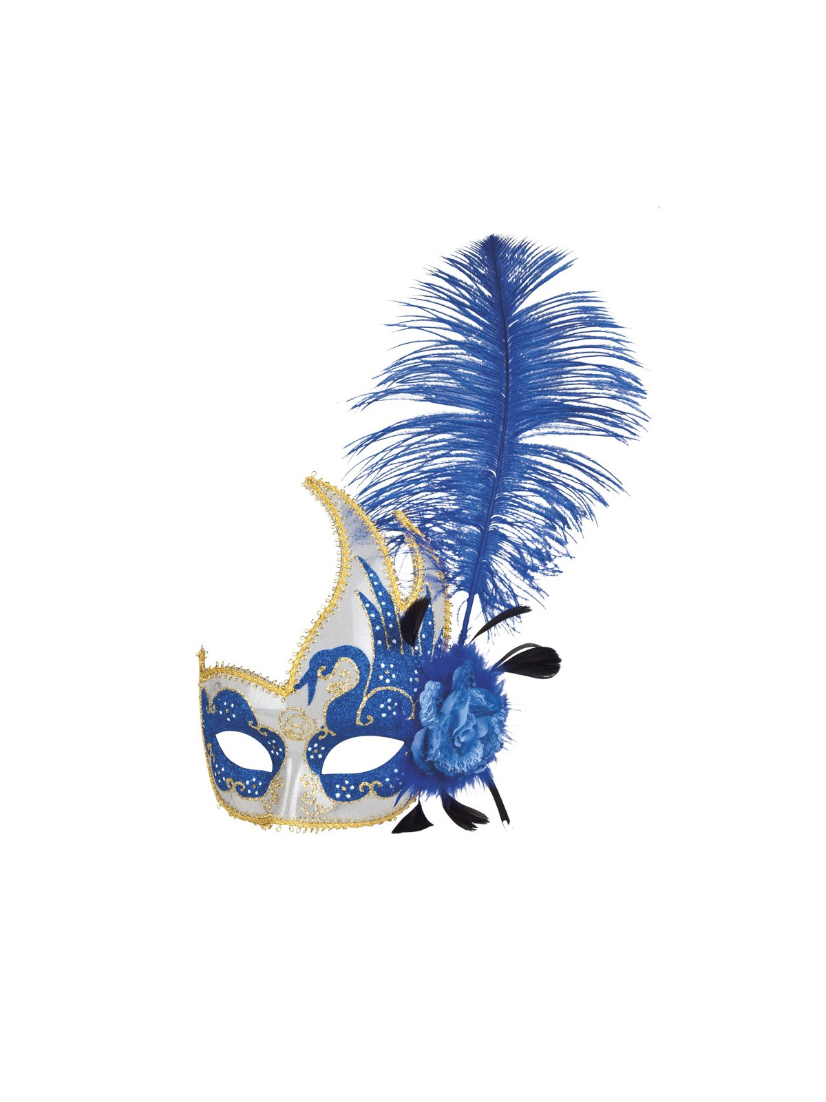 Suursugune mask sule ja kuldse kaunistusesga  Venice cigno