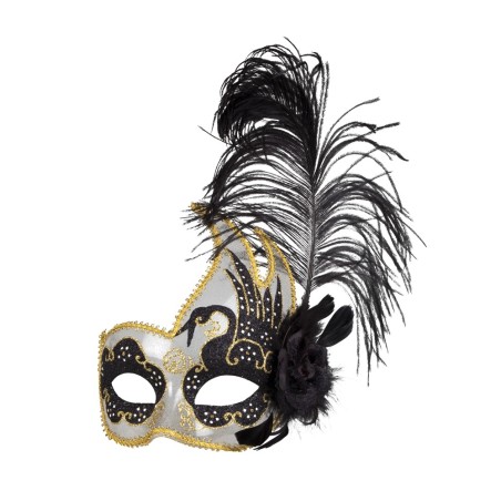 Suursugune mask sule ja kuldse kaunistusesga  Venice cigno