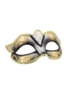 Veneetsia mask felina kuldse/hõbedase kaunistusega