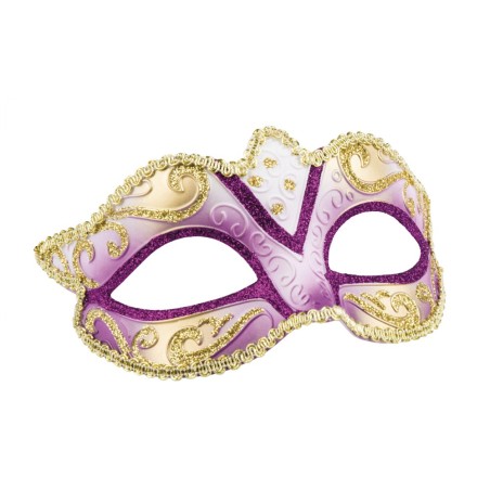 Veneetsia mask felina kuldse/hõbedase kaunistusega