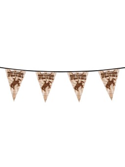 Dekoratsioon- kauboiteemalised lipukesed 6m paelal