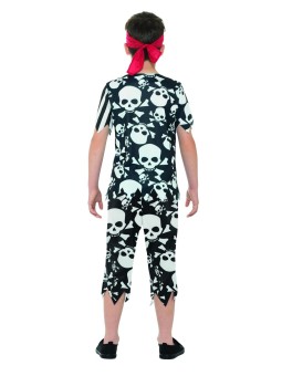 Poiste piraadikostüüm mustvalge pealuuga