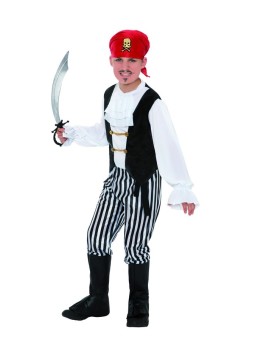 Poiste piraadikostüüm mustvalgete pükstega