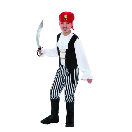 Poiste piraadikostüüm mustvalgete pükstega