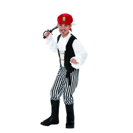 Poiste piraadikostüüm mustvalgete pükstega