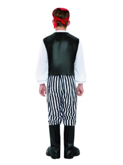 Poiste piraadikostüüm mustvalgete pükstega