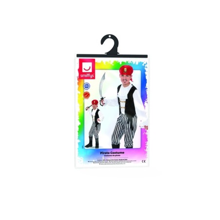 Poiste piraadikostüüm mustvalgete pükstega