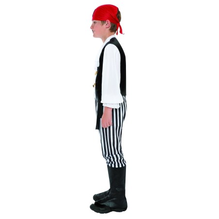 Poiste piraadikostüüm mustvalgete pükstega