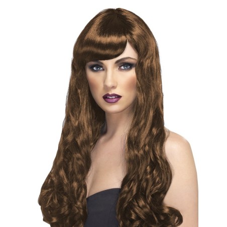 Pruun pikk tukaga Desire lokiline parukas