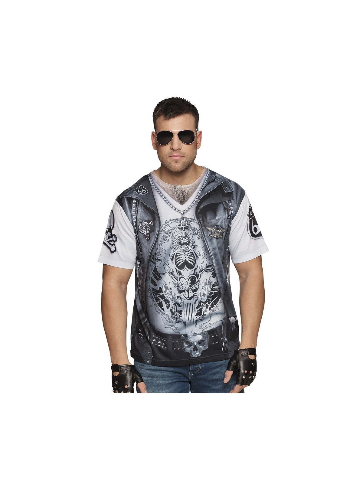 T-särk baiker/rokkar meeste L