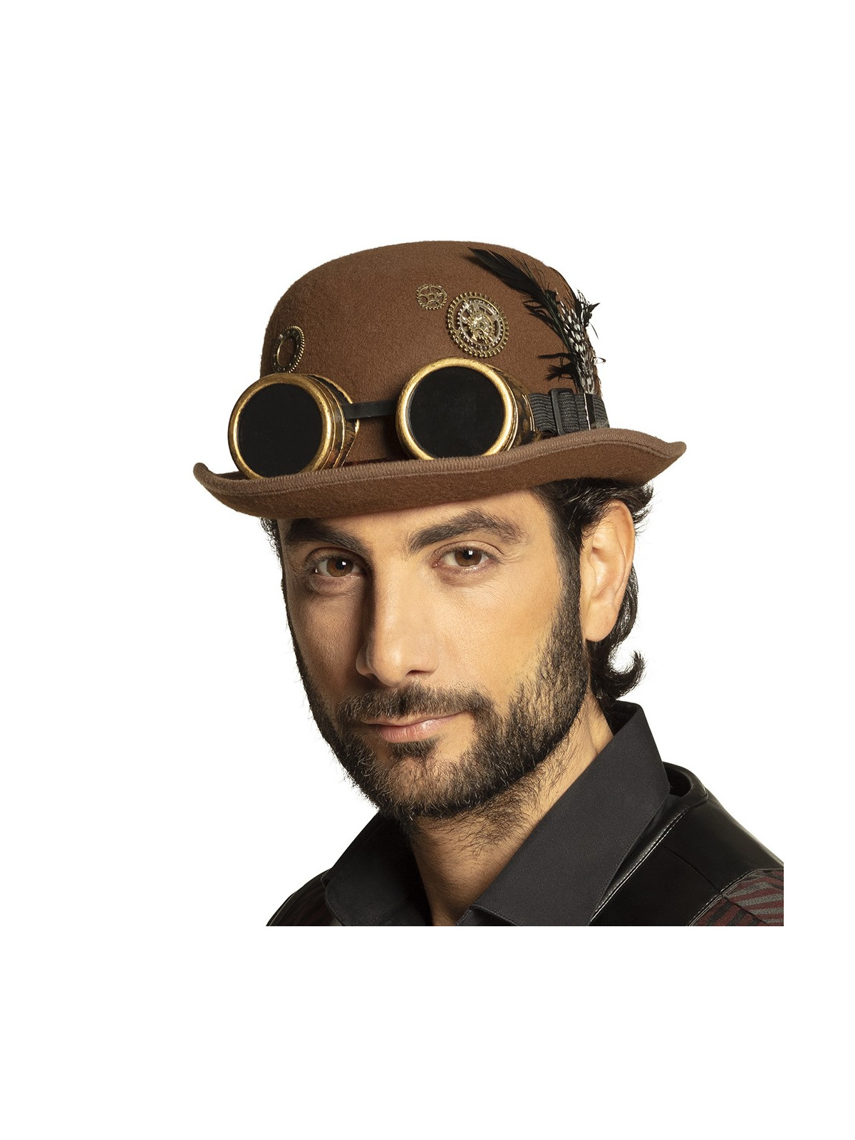Steampunk kaabu prillidega