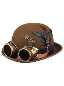 Steampunk kaabu prillidega
