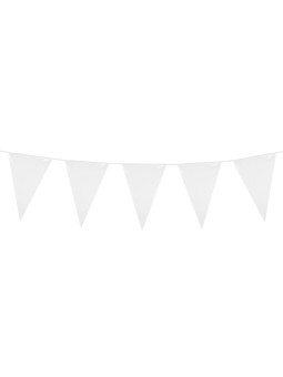 Dekoratsioon-valged suured lipukesed 10m