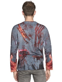 Fototrükiga T-särk Zombi rohelise lipsuga  L