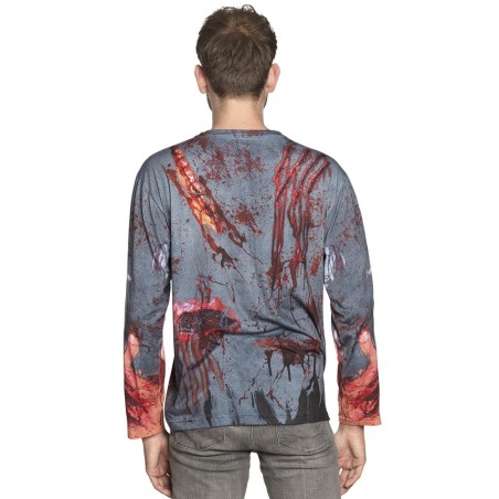 Fototrükiga T-särk Zombi rohelise lipsuga  L