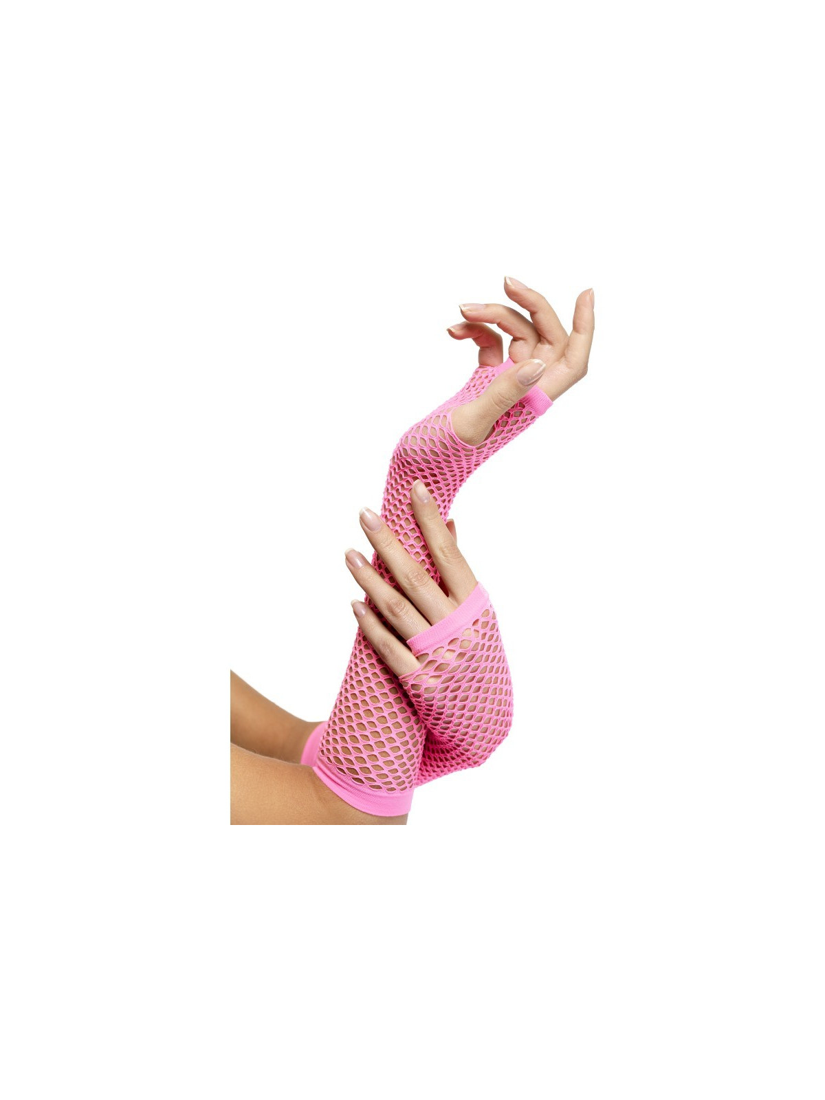 Võrgust kindad neoonroosad