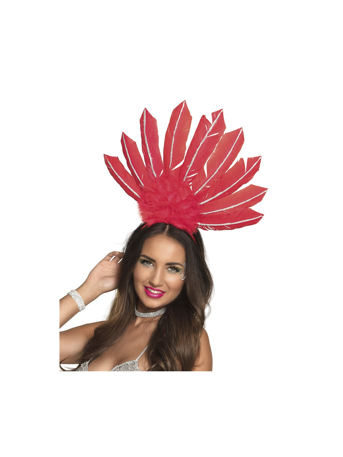 Samba punaste sulgedega peaehe